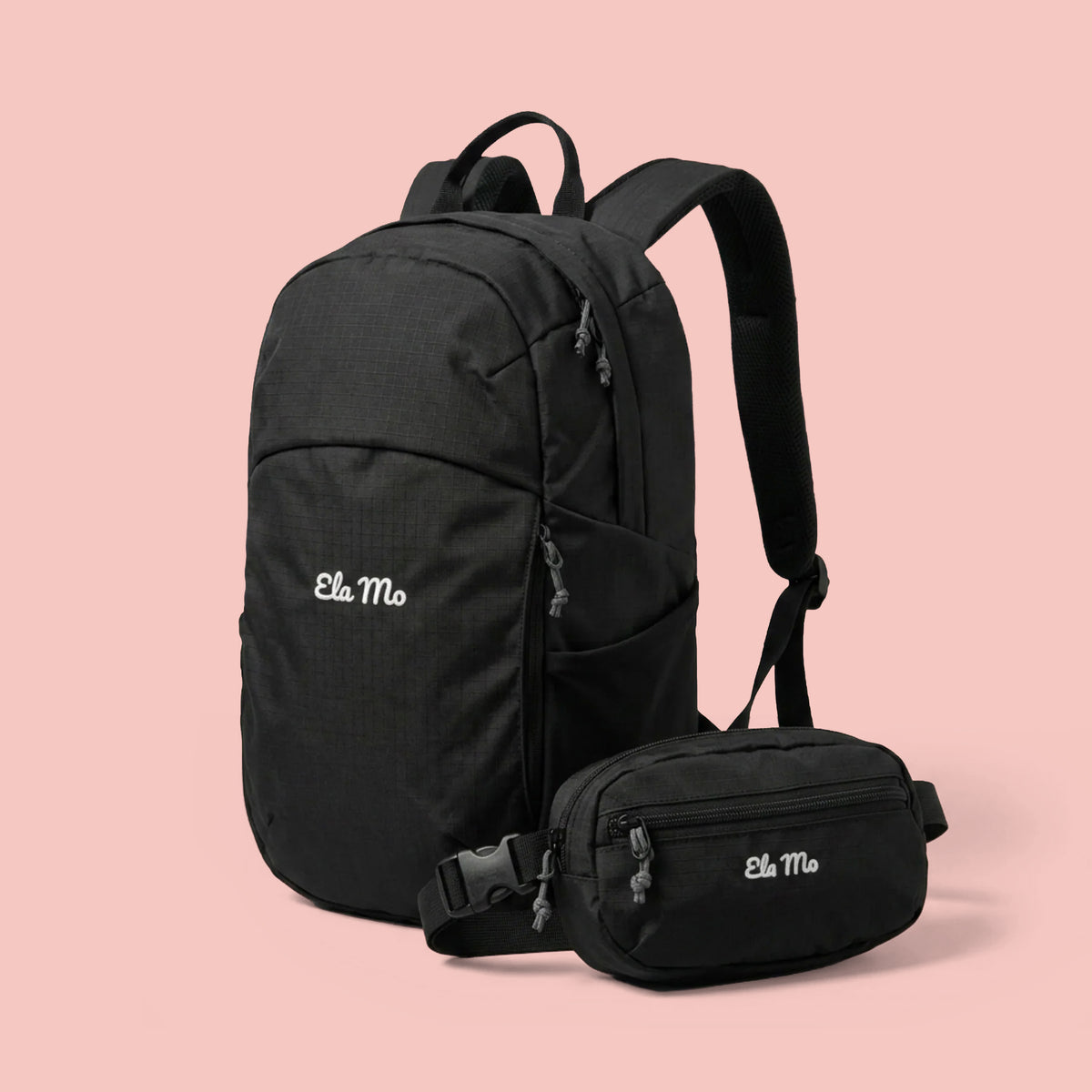 Ela Mo™ Active Duo Rucksack + Hip Bag | Black