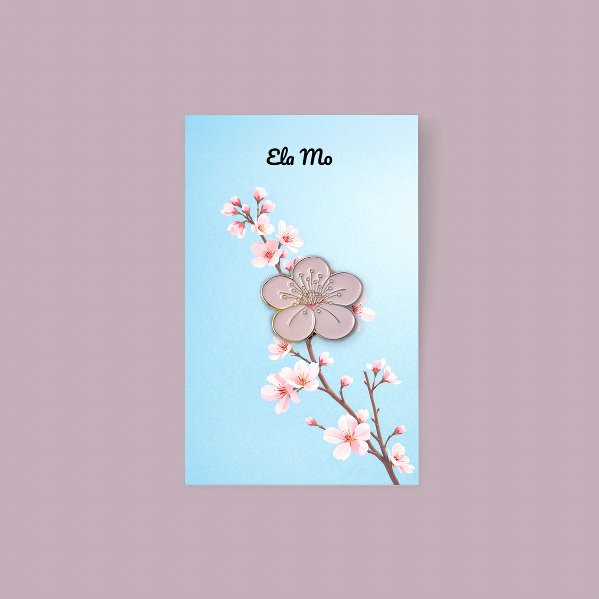 Ela Mo™ Pin für Rucksäcke | Kirschblüte