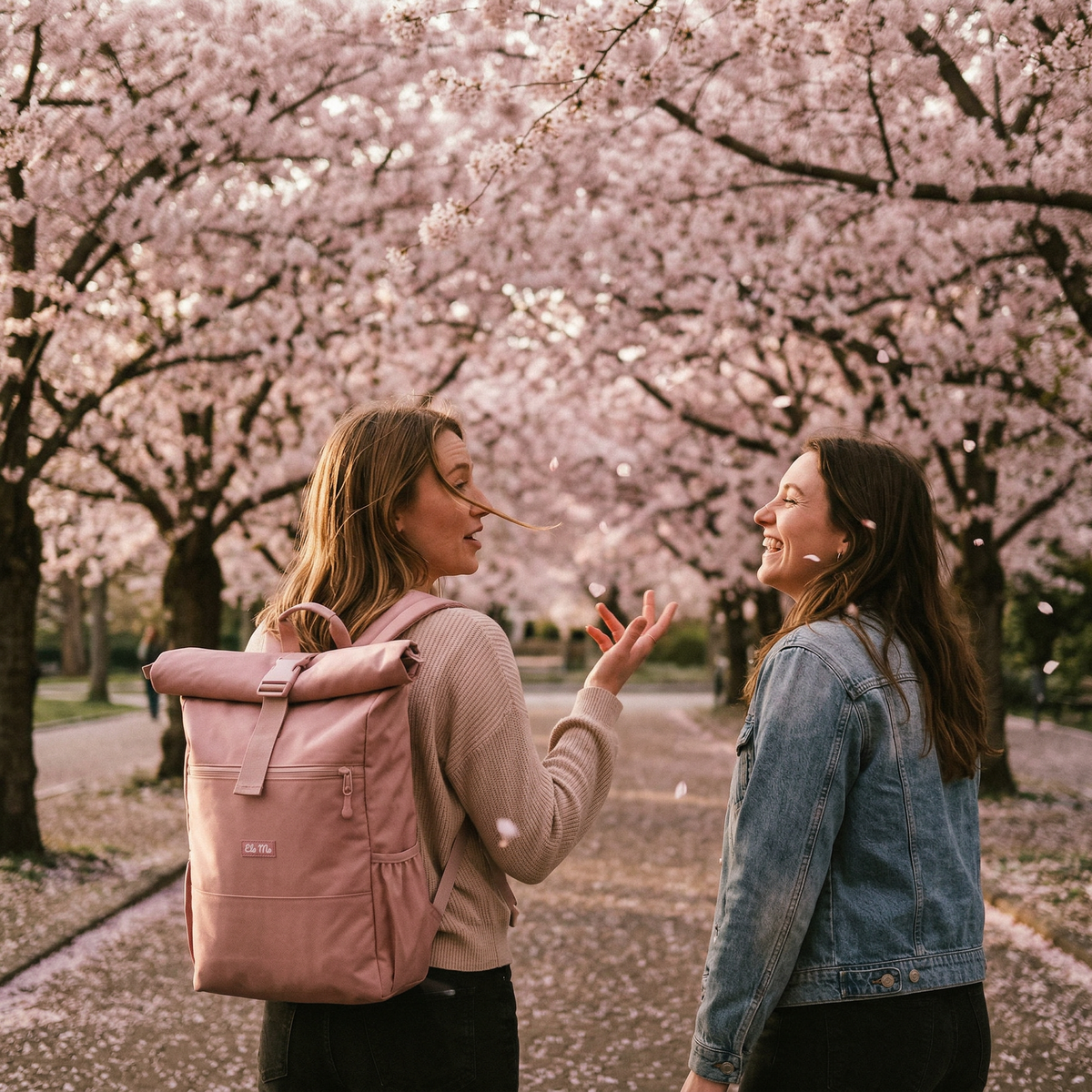 Ela Mo™ Rolltop Rucksack | Pastel Rose