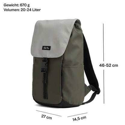Ela Mo™ Everywhere Rucksack | (Coated) Olive