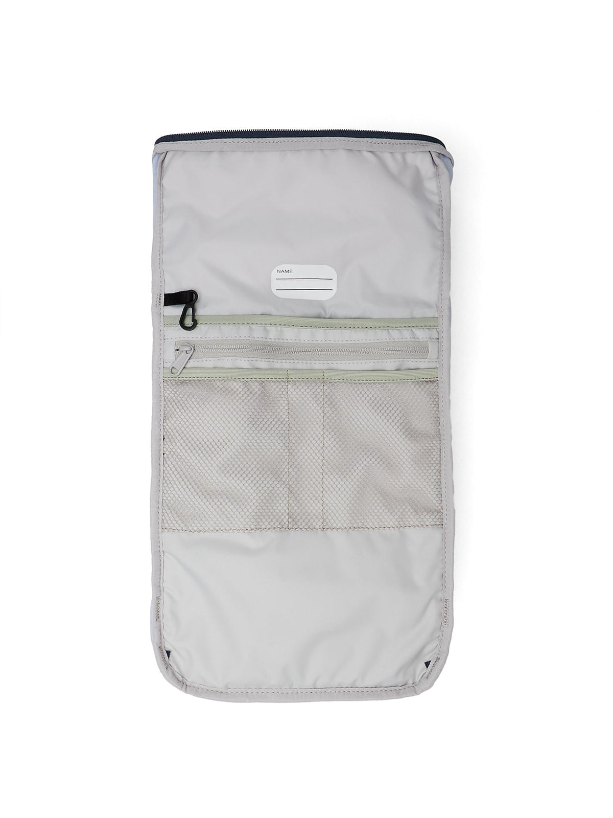 Ela Mo™ Kinderrucksack (6-10 Jahre) | Cotton Candy. Hellgrauer Innenbereich des Rucksacks auf weißem Hintergrund.