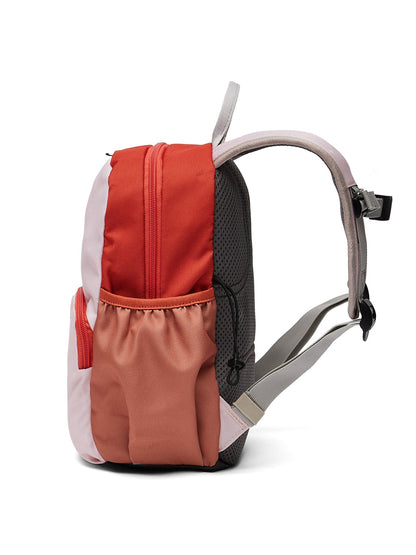 Ela Mo™ Kinderrucksack (3-6 Jahre) | Cotton Candy. Seitenansicht des rosafarbenen Rucksacks.