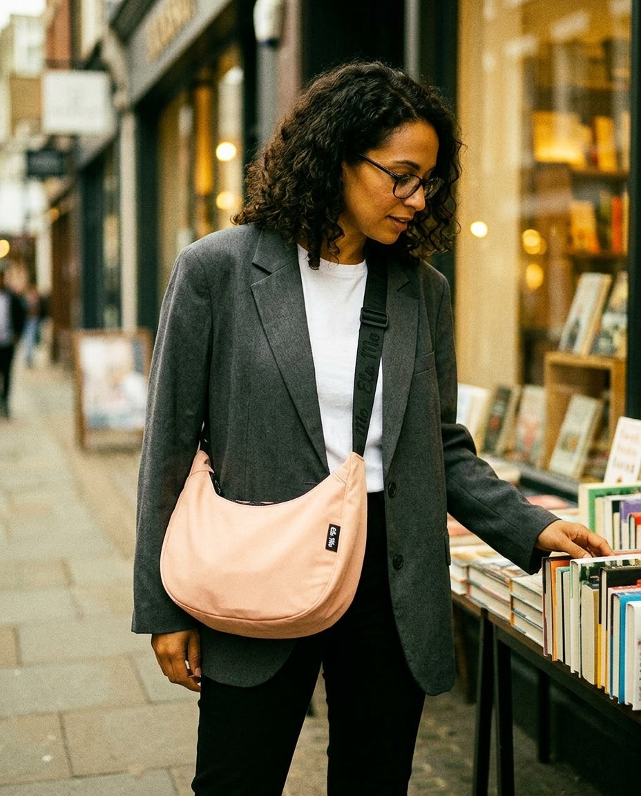 Ela Mo™ Moon Bag | Coated Edition Peach Blush