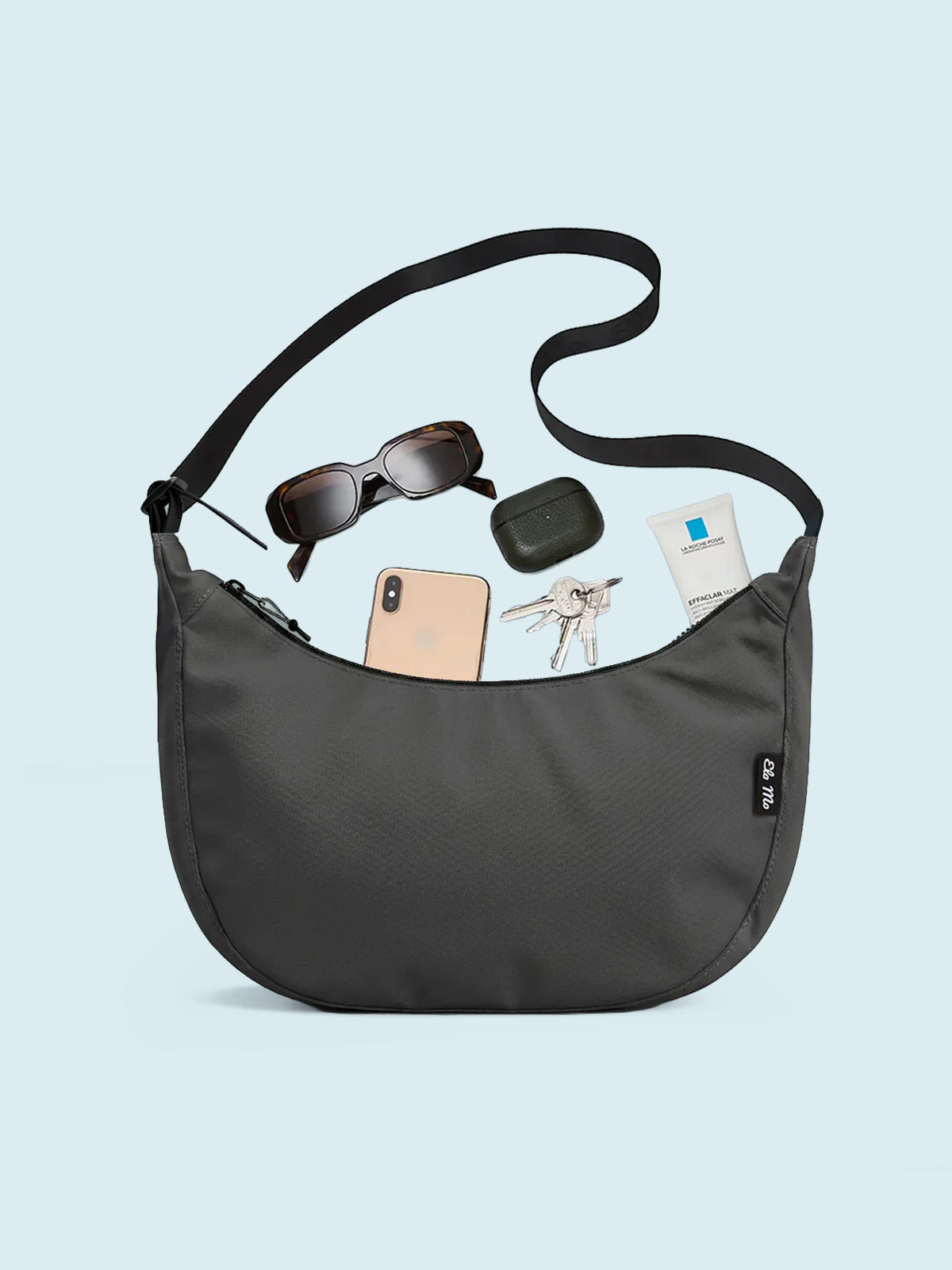 Ela Mo™ Moon Bag | Coated Edition Slate (Dark Grey)
