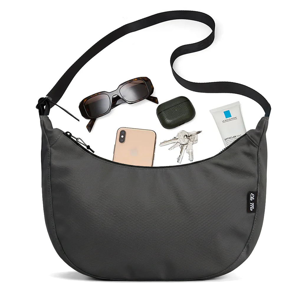 Ela Mo™ Moon Bag | Dark Grey