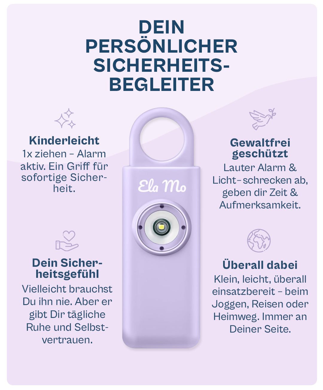 Ela Mo™ Piepmatz  |  Personal Safety Alarm