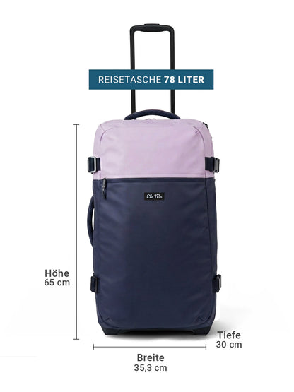 Ela Mo™ Reisetasche mit Rollen 78 Liter | Coated Edition Fuchsie