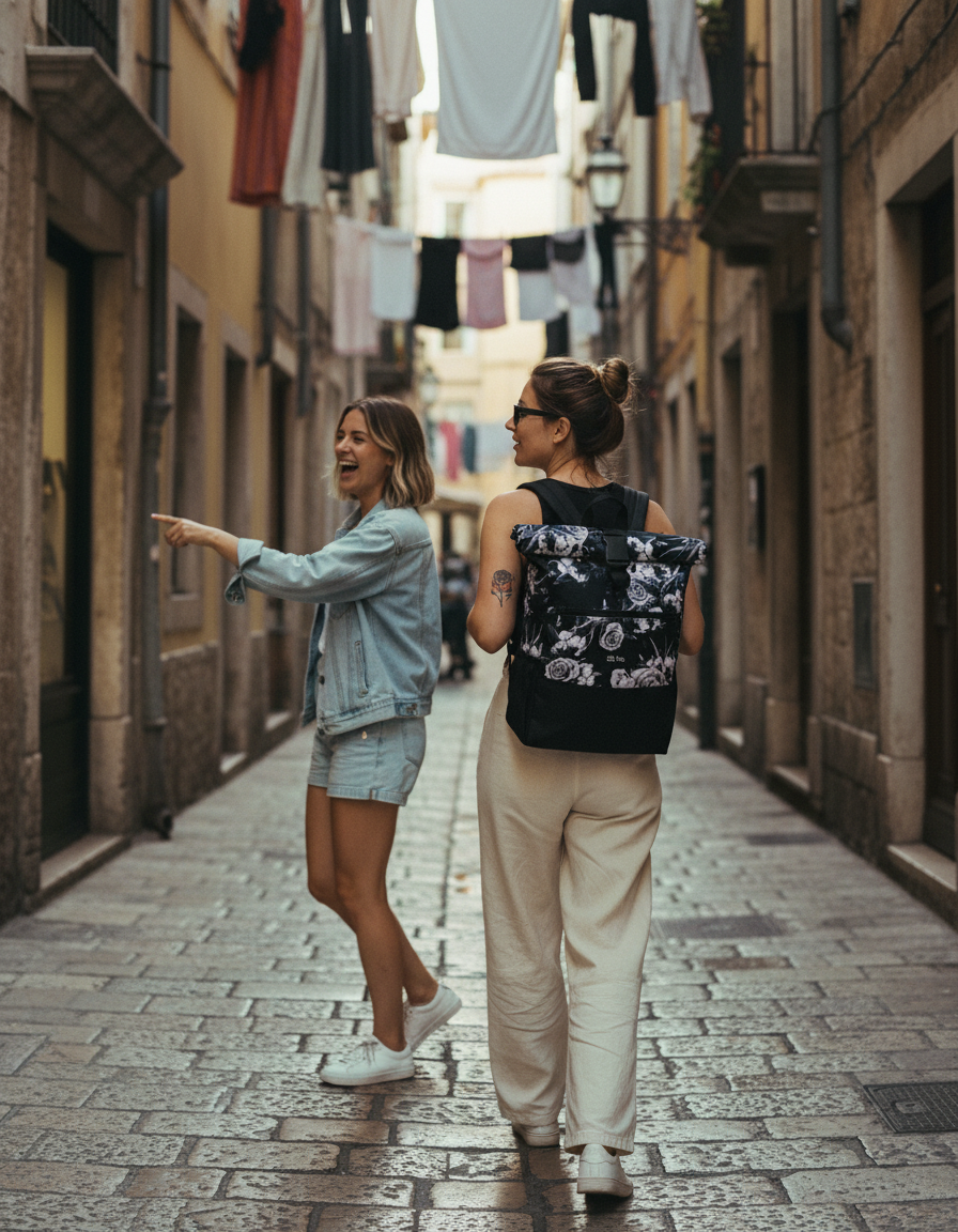 Ela Mo™ Rolltop Rucksack | Nightrose