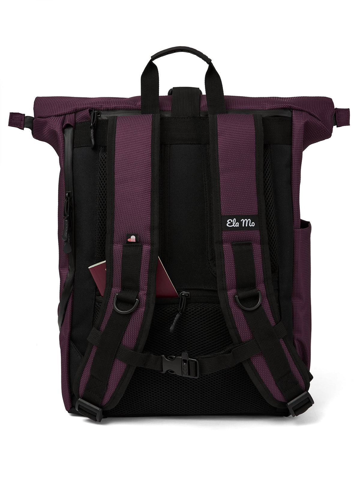 Ela Mo™ Rolltop Rucksack | Plum Reflective