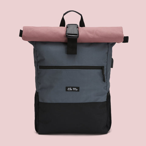 Ela Mo™ Rolltop Rucksack | Salmon
