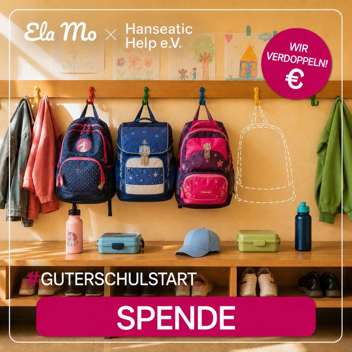 Ela Mo × Hanseatic Help e.V. | Schulstart — gemeinsam anpacken